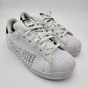 Adidas Girl's "Girls Are Awesome" Originals Superstar Sneakers Size 2